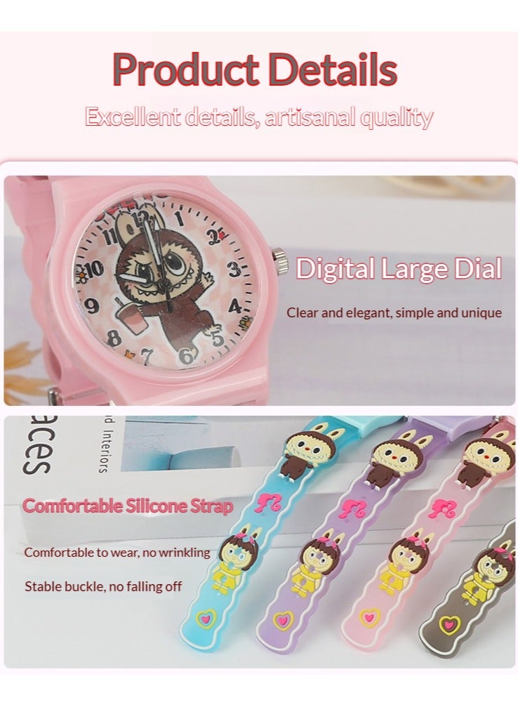 LABUBU Girls' Watch - 3D Cartoon Waterproof Toddler Watch, a gift for girls aged 2-8 years old, also suitable as a toy for girls aged 3, 4, 5, 6, and 7 years old - Children's Gift - Image 3